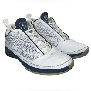 2008 Men’s NIKE Air Jordan 23 OG Low White Midnight Navy Gray Size 11.5